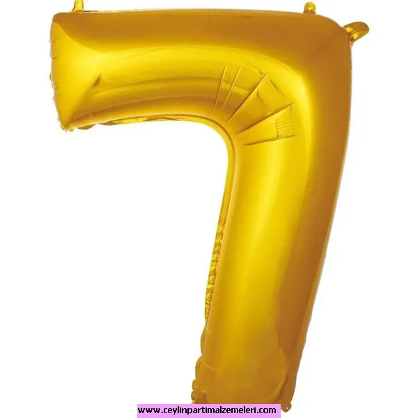 7 Rakam Gold Folyo Balon